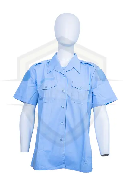 Chemisette Bleue – Femme avec Velcro